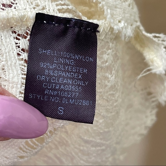 Hale BOB‎ white lace long sleeve top S - Picture 7 of 7